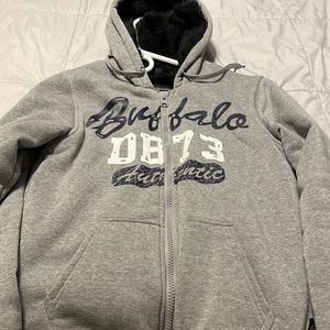 Buffalo Hooded Men’s faux fur lined sweatshirt